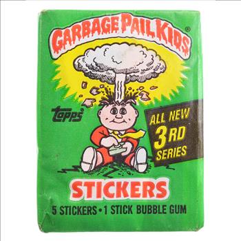 Unopened 1986 Topps Chewing Gum - Garbage Pail Kids 3rd Series STICKERS - Included 5 Stickers & 1 Stick Of Bubble Gum