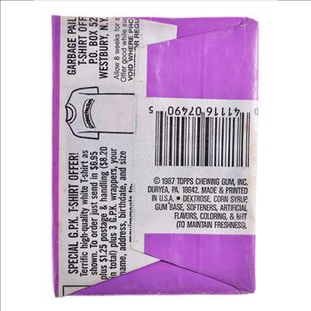 Unopened 1987 Topps Chewing Gum - Garbage Pail Kids 7th Series STICKERS - Included 5 Stickers & 1 Stick Of Bubble Gum
