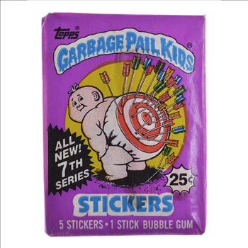 Unopened 1987 Topps Chewing Gum - Garbage Pail Kids 7th Series STICKERS - Included 5 Stickers & 1 Stick Of Bubble Gum