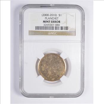 US Mint ERROR - $1.00 BLANK Planchet - Unstruck Coins! - Rare