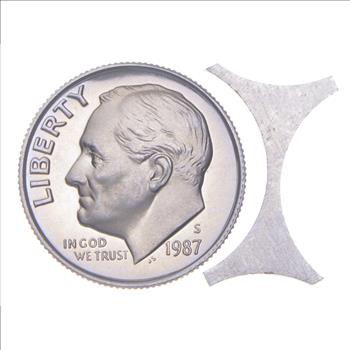 US Mint ERROR - Roosvelt Dime 1965-2020 Webbing - (From planchet punching)