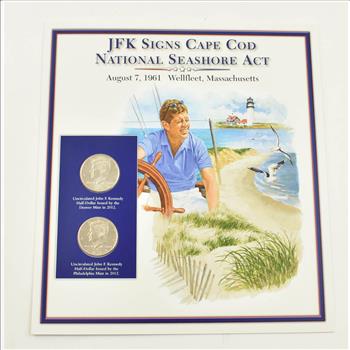 US Stamp & 2 CoinState Quarter Beautifully Displayed Coin Set Story Board