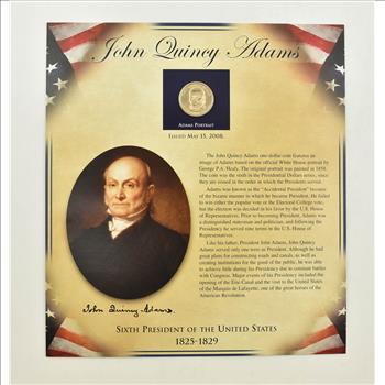 US Stamp & Presidential Dollar Beautifully Displayed Coin Set Story Board