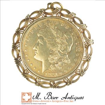 Very Cool! - US Coin Pendant - 1921 Morgan Silver Dollar - Awesome