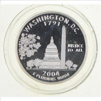Very Interesting - .999 Fine Silver - 2004 Washington DC Quarter Pattern