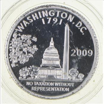 Very Interesting - .999 Fine Silver - 2009 Washington DC Quarter Pattern