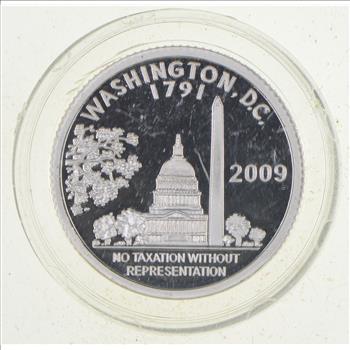Very Interesting - .999 Fine Silver - 2009 Washington DC Quarter Pattern