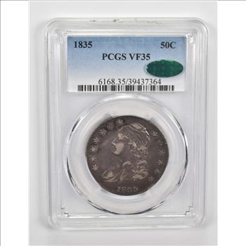 VF35 1835 Capped Bust Half Dollar - CAC - Graded PCGS