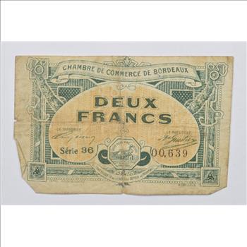 Vintage Franc Paper Money - Highly Collectible - Great Artwork