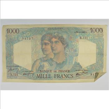 Vintage Franc Paper Money - Highly Collectible - Great Artwork