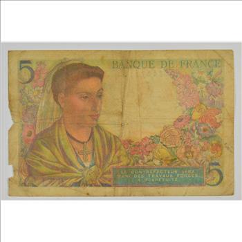 Vintage Franc Paper Money - Highly Collectible - Great Artwork