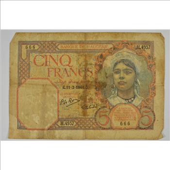 Vintage Franc Paper Money - Highly Collectible - Great Artwork