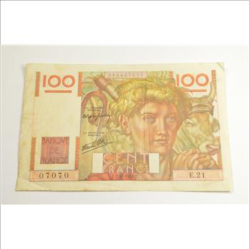Vintage Franc Paper Money - Highly Collectible - Great Artwork