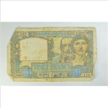 Vintage Franc Paper Money - Highly Collectible - Great Artwork