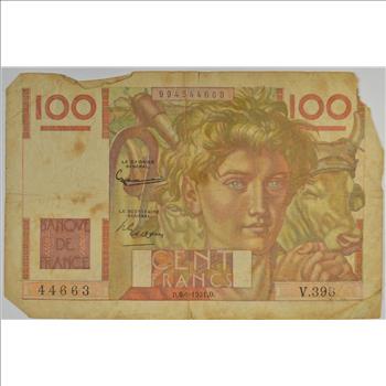 Vintage Franc Paper Money - Highly Collectible - Great Artwork