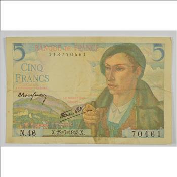 Vintage Franc Paper Money - Highly Collectible - Great Artwork