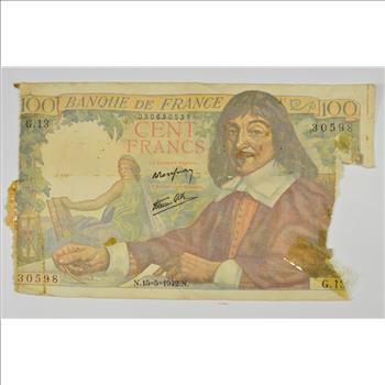 Vintage Franc Paper Money - Highly Collectible - Great Artwork