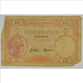 Vintage Franc Paper Money - Highly Collectible - Great Artwork