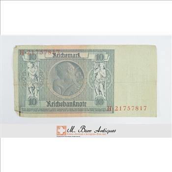 Vintage Germany Paper Money Currency - Historic German Note