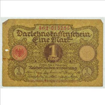 Vintage Germany Paper Money Currency - Historic German Note