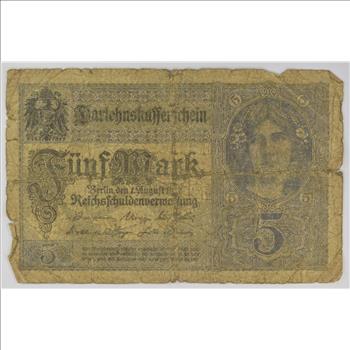 Vintage Germany Paper Money Currency - Historic German Note