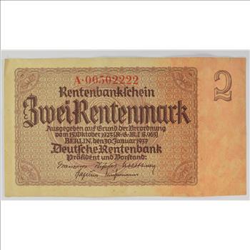 Vintage Germany Paper Money Currency - Historic German Note