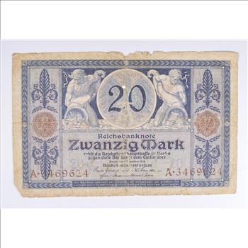 Vintage Germany Paper Money Currency - Historic German Note
