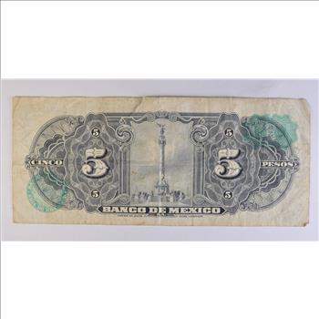 Vintage Mexican Paper Money Currency - Collectible Note