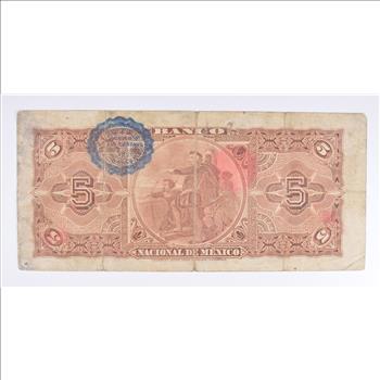Vintage Mexican Paper Money Currency - Collectible Note