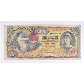 Vintage Mexican Paper Money Currency - Collectible Note