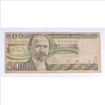 Vintage Mexican Paper Money Currency - Collectible Note