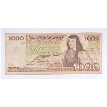 Vintage Mexican Paper Money Currency - Collectible Note