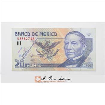 Vintage Mexican Paper Money Currency - Collectible Note