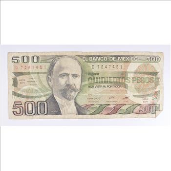 Vintage Mexican Paper Money Currency - Collectible Note