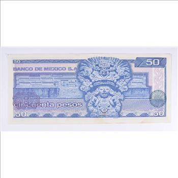 Vintage Mexican Paper Money Currency - Collectible Note