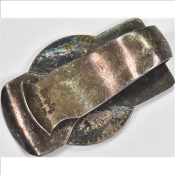 Vintage - Mexican Silver Coin Silver - Money Clip