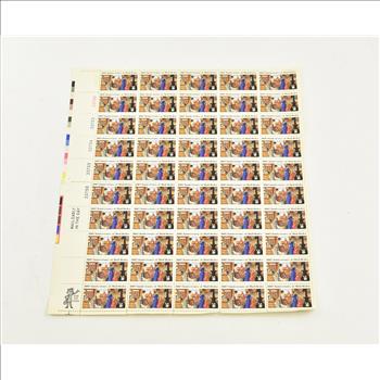 VINTAGE - UNUSED Entire SHEET Real USPS Postage Stamps!