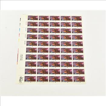 VINTAGE - UNUSED Entire SHEET Real USPS Postage Stamps!