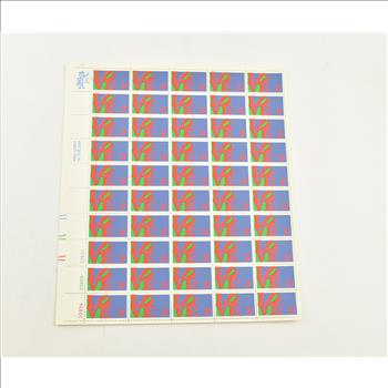 VINTAGE - UNUSED Entire SHEET Real USPS Postage Stamps!