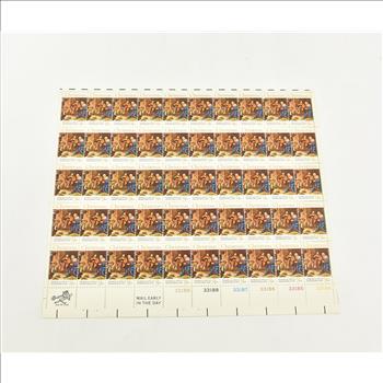 VINTAGE - UNUSED Entire SHEET Real USPS Postage Stamps!