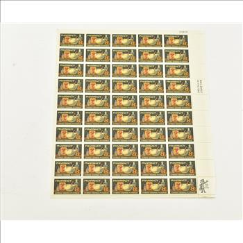 VINTAGE - UNUSED Entire SHEET Real USPS Postage Stamps!