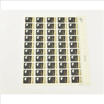 VINTAGE - UNUSED Entire SHEET Real USPS Postage Stamps!