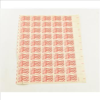 VINTAGE - UNUSED Entire SHEET Real USPS Postage Stamps!