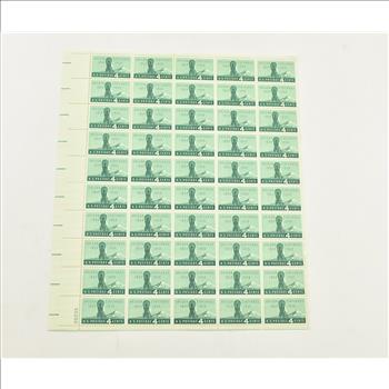 VINTAGE - UNUSED Entire SHEET Real USPS Postage Stamps!