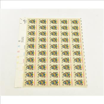 VINTAGE - UNUSED Entire SHEET Real USPS Postage Stamps!