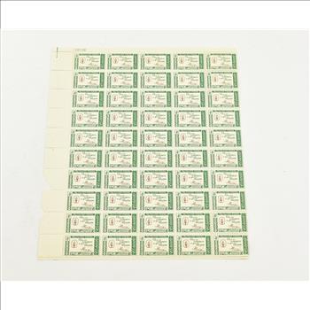 VINTAGE - UNUSED Entire SHEET Real USPS Postage Stamps!