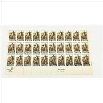 VINTAGE - UNUSED Entire SHEET Real USPS Postage Stamps!