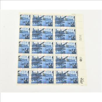 VINTAGE - UNUSED Entire SHEET Real USPS Postage Stamps!