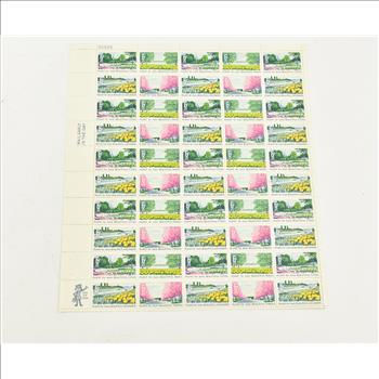VINTAGE - UNUSED Entire SHEET Real USPS Postage Stamps!