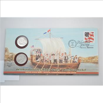 Westward Journey Nickel Series/Keelboat Nickel United States Mint Official Commemorative Coin Cover